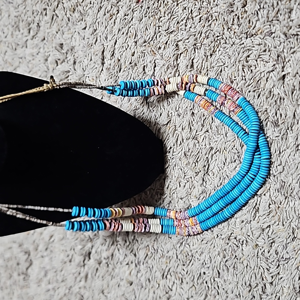 Long Vintage Mixed Stone Necklace